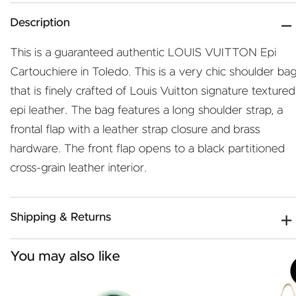 Louis Vuitton Epi Cartouchiere in Toledo - Picture 6 of 7